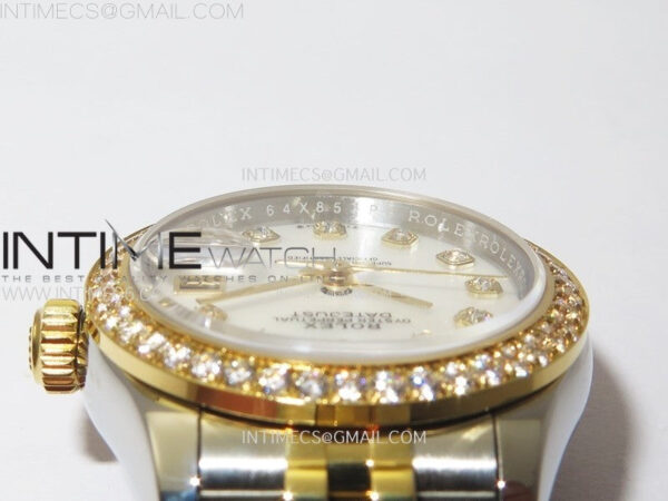 Datejust 28mm 279173 Crystals Bezel SS/YG APSF Best Edition Green Dial Crystals Markers on Jubilee Bracelet NH05 – Bild 10