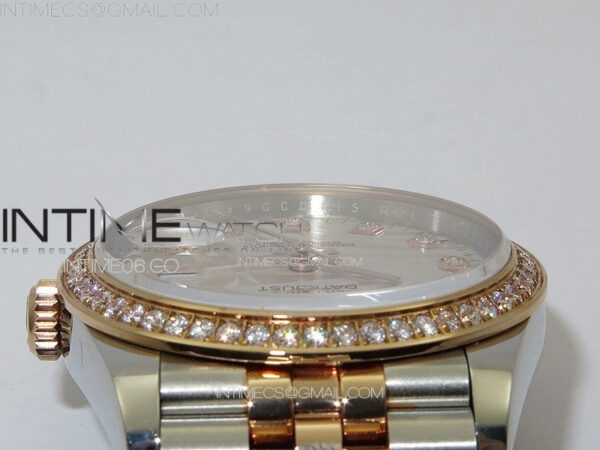 DateJust 36 SS/YG 126231 Diamonds Bezel JDF 1:1 Best Edition New Silver Dial on Jubilee SS/YG Bracelet – Bild 9