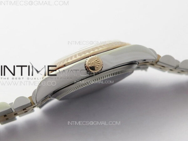 DateJust 31mm 278274 904L SS/RG GMF Best Edition Silver Flowers Crystals Dial on 904L SS/RG Jubilee Bracelet A2824 – Bild 9