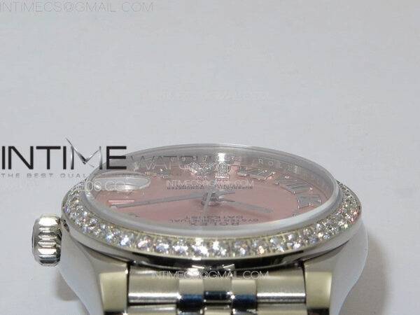 DateJust 31mm 178271 SS Crystal Bezel APSF Best Edition Pink Dial Roman Markers on Jubilee Bracelet A2824 – Bild 9
