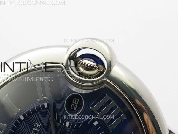 Ballon Bleu 42mm SS K3F 1:1 Best Edition Blue Texture Dial on Blue Leather Strap A2824 – Bild 10