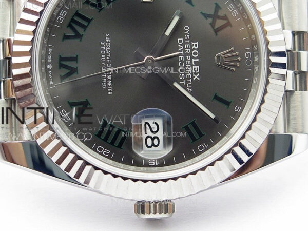 DateJust 41 126334 NTF 1:1 Best Edition 904L Steel Gray Roman Dial on Jubilee Bracelet VR3235 – Bild 10