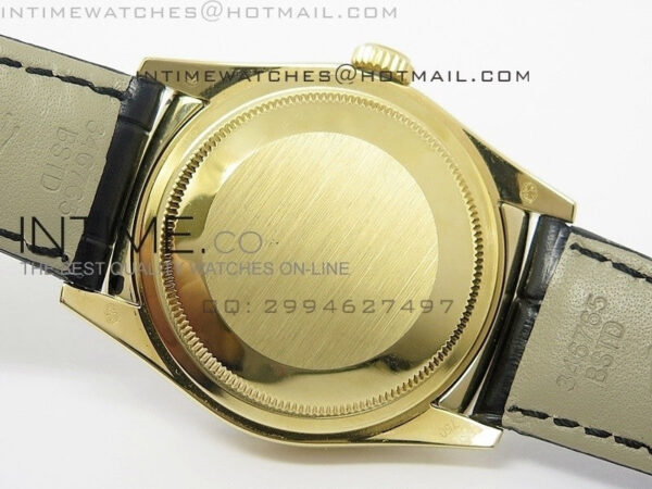 DayDate YG 36mm Slier Gray Dial Diamond Bezel On Leather Strap – Bild 10