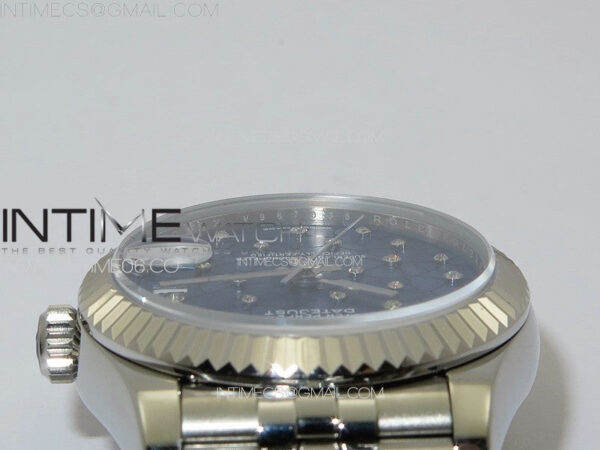DateJust 31mm 72610 SS APSF Best Edition Blue Flowers Crystals Dial on Jubilee Bracelet A2824 – Bild 10