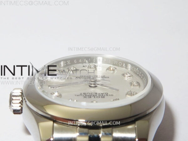Datejust 28mm 279166 Smooth Bezel SS APSF Best Edition White MOP Dial Crystals Markers on SS Jubilee Bracelet NH05 – Bild 10