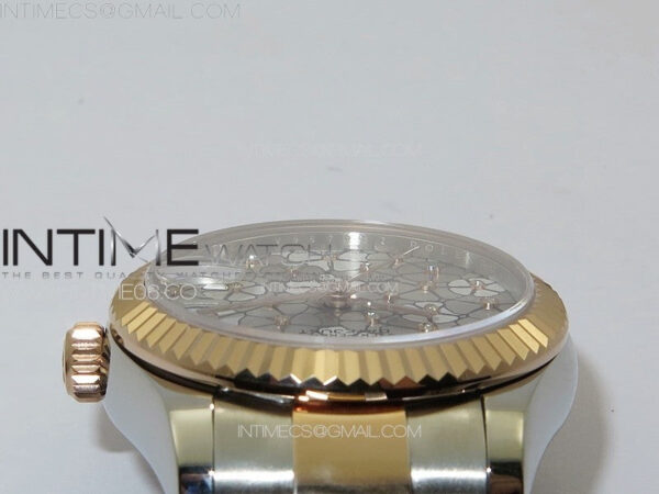 DateJust 31mm 72610 SS/RG APSF Best Edition Blue Flowers Crystals Dial on Oyster Bracelet A2824 – Bild 10