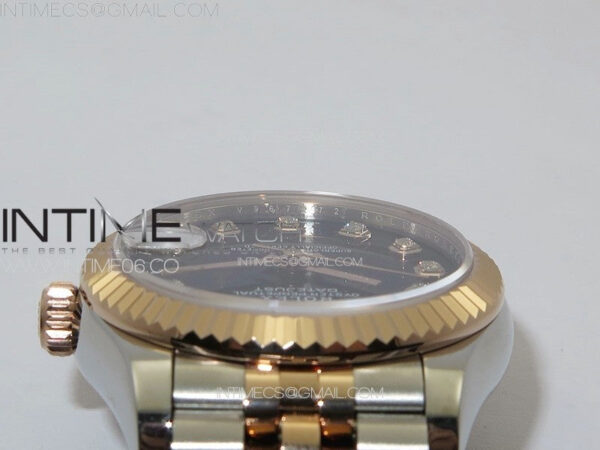 DateJust 31mm 178271 SS/RG APSF Best Edition Black Dial Crystal Markers on Jubilee Bracelet A2824 – Bild 10