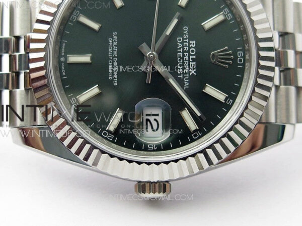 DateJust 41 126334 NTF 1:1 Best Edition 904L Steel Green Stick Dial on Jubilee Bracelet VR3235 – Bild 10