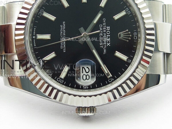 DateJust 41 126334 NTF 1:1 Best Edition 904L Steel Black Stick Dial on Oyster Bracelet VR3235 – Bild 10