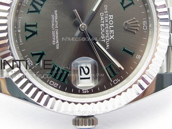 DateJust 41 126334 ZF 1:1 Best Edition 904L Steel Gray Dial Roman Marker on Jubilee Bracelet A2824 (Free Key Ring) – Bild 10