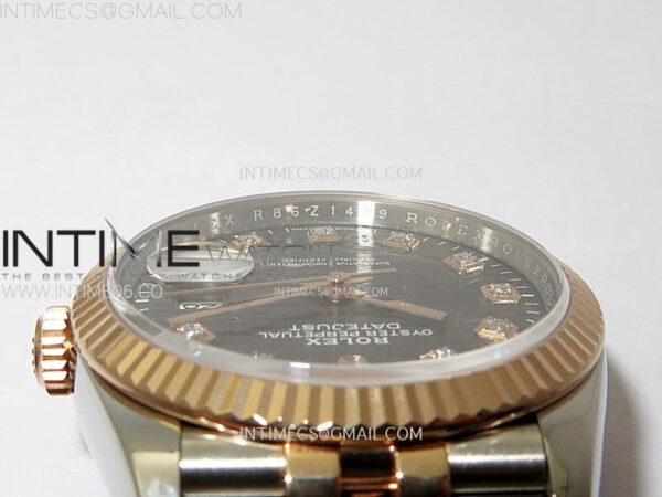 DateJust 36 SS 126231 904L SS/RG VSF 1:1 Best Edition Gray Fluted Dial Diamonds Markers on Jubilee Bracelet VS3235 – Bild 10