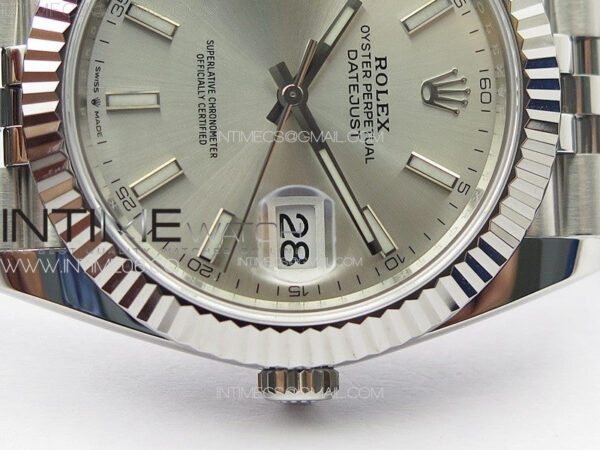 DateJust 41 126334 NTF 1:1 Best Edition 904L Steel Silver Stick Dial on Jubilee Bracelet VR3235 – Bild 9