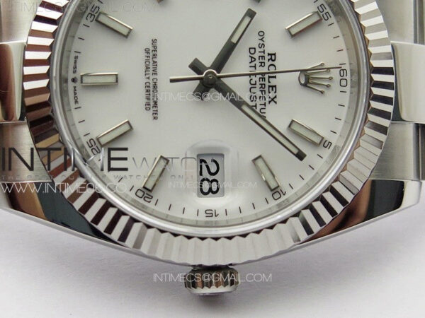DateJust 41 126334 NTF 1:1 Best Edition 904L Steel White Stick Dial on Oyster Bracelet VR3235 – Bild 10