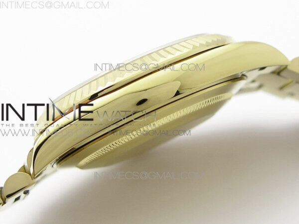 Day-Date 40mm 228239 BP New Dial Version 904 YG  Green Stick Markers Dial on YG President Bracelet A2836 – Bild 9