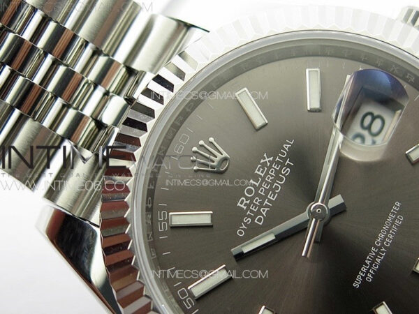 DateJust 41 126334 ZF 1:1 Best Edition 904L Steel Gray Dial Stick Marker on Jubilee Bracelet A2824 (Free Key Ring) – Bild 10