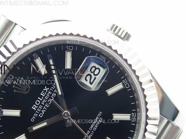DateJust 41 126334 ZF 1:1 Best Edition 904L Steel Black Dial Stick Marker on Jubilee Bracelet A2824 (Free Key Ring) – Bild 10