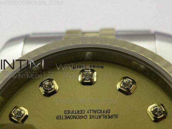 DateJust 36 SS/YG 116233 ARF 1:1 Best Edition 904L Steel Gold Dial Diamonds Markers on Jubilee Bracelet SH3135 V2 – Bild 10