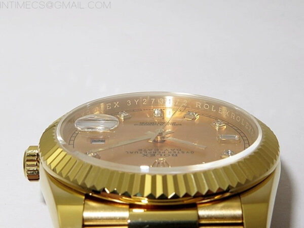 Day Date 40mm 228238 Gain Weight YG/tungsten APSF 1:1 Best Edition Gold Dial Crystals Markers on YG President Bracelet A2836 – Bild 10