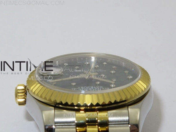 DateJust 31mm 72610 SS/YG APSF Best Edition Blue Flowers Crystals Dial on Jubilee Bracelet A2824 – Bild 10