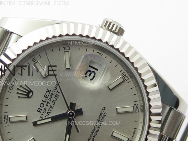 DateJust 41 126334 ZF 1:1 Best Edition 904L Steel Silver Dial Stick Marker on Jubilee Bracelet A2824 (Free Key Ring) – Bild 10