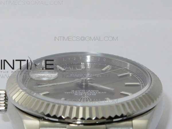 Day Date 40mm SS BP 1:1 Best Edition Gray Stick Dial on SS Bracelet A2836 – Bild 10