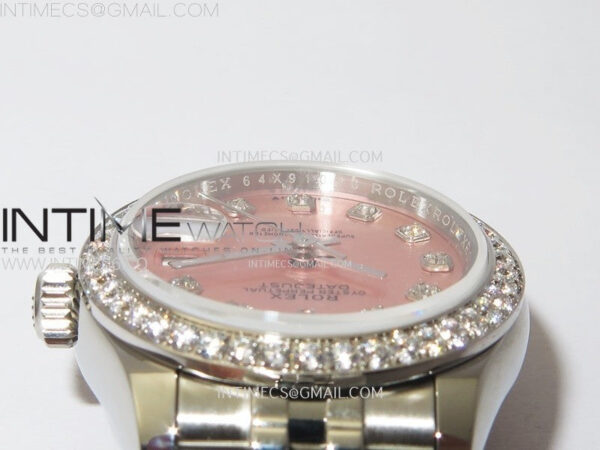 Datejust 28mm 279179 SS/Crystals Bezel APSF Best Edition Pink Dial Crystals Markers on SS Jubilee Bracelet NH05 – Bild 10
