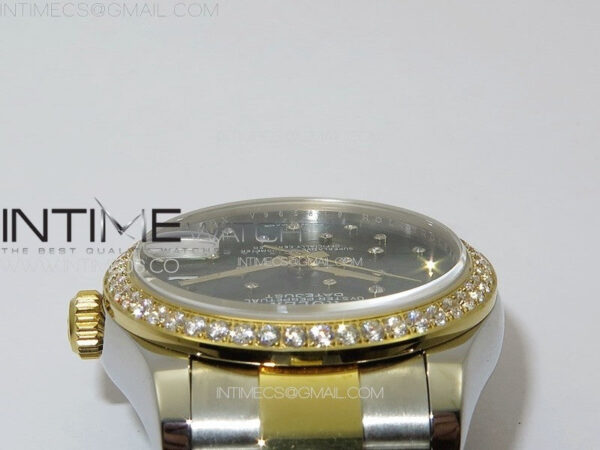 DateJust 31mm 72610 Crystals Bezel SS/YG APSF Best Edition Blue Flowers Crystals Dial on Oyster Bracelet A2824 – Bild 10