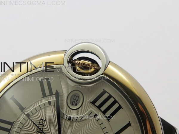 Ballon Bleu 42mm SS/RG K3F 1:1 Best Edition White Texture Dial on SS Bracelet A2824 – Bild 10