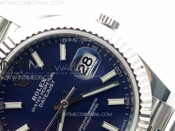 DateJust 41 126334 ZF 1:1 Best Edition 904L Steel Blue Dial Stick Marker on Jubilee Bracelet A2824 (Free Key Ring) – Bild 9