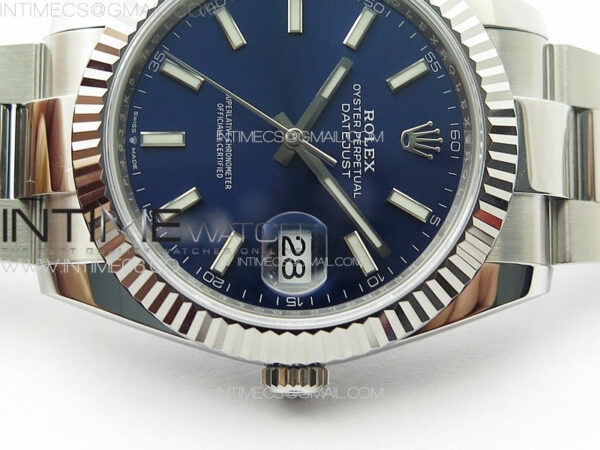 DateJust 41 126334 NTF 1:1 Best Edition 904L Steel Blue Stick Dial on Oyster Bracelet VR3235 – Bild 10
