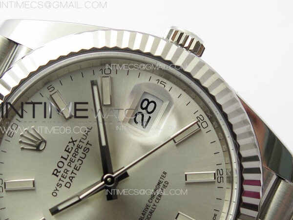 DateJust 41 126334 Clean 1:1 Best Edition 904L Steel Silver Stick Dial on Jubilee Bracelet VR3235 – Bild 10