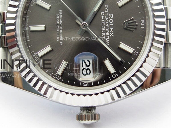 DateJust 41 126334 ZF 1:1 Best Edition 904L Steel Gray Dial Stick Marker on Jubilee Bracelet A2824 (Free Key Ring) – Bild 11