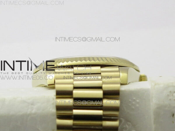 Day-Date 40mm 228239 BP New Dial Version 904 YG  Green Stick Markers Dial on YG President Bracelet A2836 – Bild 11