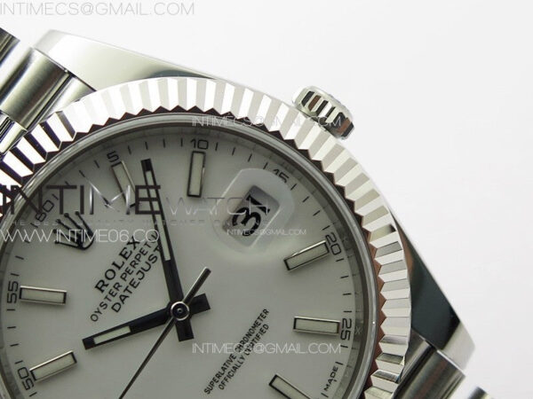 DateJust 41 126334 ZF 1:1 Best Edition 904L Steel White Dial Stick Marker on Jubilee Bracelet A2824 (Free Key Ring) – Bild 11