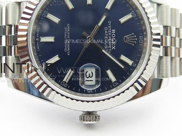 DateJust 41 126334 NTF 1:1 Best Edition 904L Steel Blue Stick Dial on Jubilee Bracelet VR3235 – Bild 11