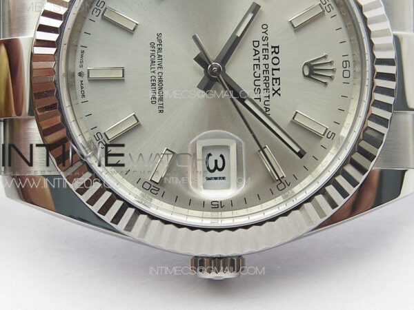 DateJust 41 126334 Clean 1:1 Best Edition 904L Steel Silver Stick Dial on Oyster Bracelet VR3235 – Bild 11