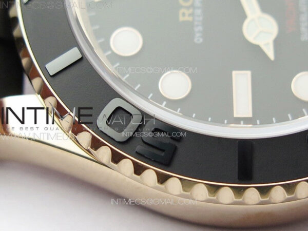 Yacht-Master 126655 3EF 1:1 Best Edition 3D Black Ceramic Bezel on Black Rubber Strap VR3235 – Bild 11