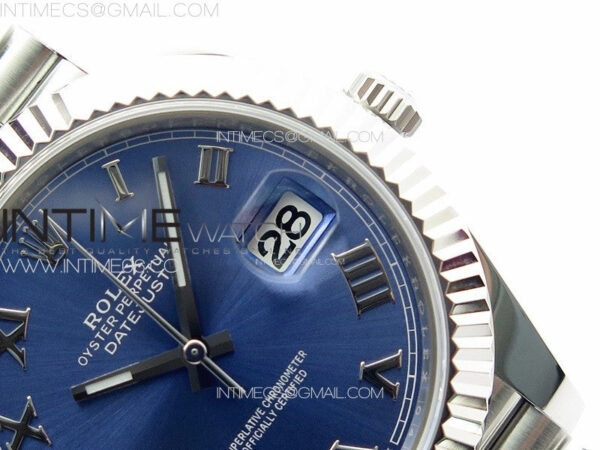 DateJust 41 126334 ZF 1:1 Best Edition 904L Steel Blue Dial Roman Marker on Jubilee Bracelet A2824 (Free Key Ring) – Bild 11