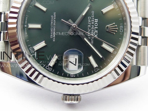 DateJust 41 126334 904L SS Clean 1:1 Best Edition Green Sticks Dial on Jubilee Bracelet VR3235 – Bild 11