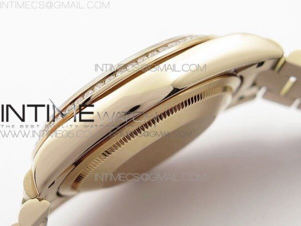 Day-Date 36 128235 RG/Crystal BP Best Edition Gray Crystal Marker Dial on RG President Bracelet A2836 – Bild 10