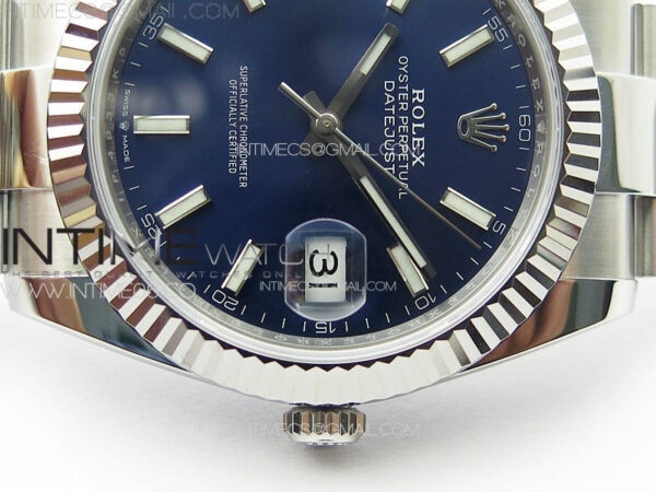 DateJust 41 126334 NTF 1:1 Best Edition 904L Steel Blue Stick Dial on Oyster Bracelet VR3235 – Bild 11