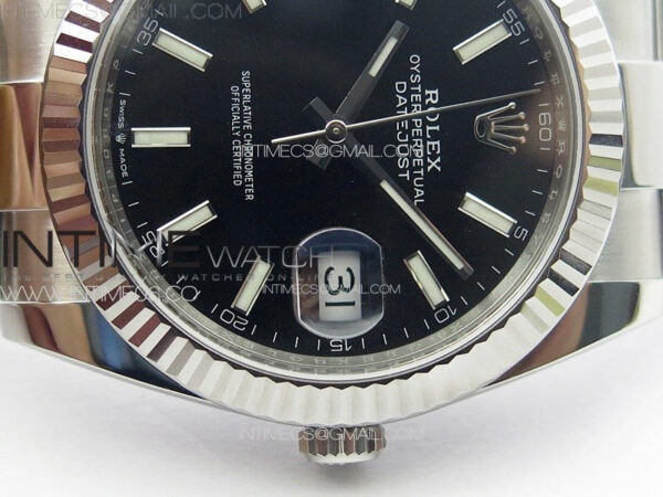 DateJust 41 126334 Clean 1:1 Best Edition 904L Steel Black Stick Dial on Oyster Bracelet VR3235 – Bild 11