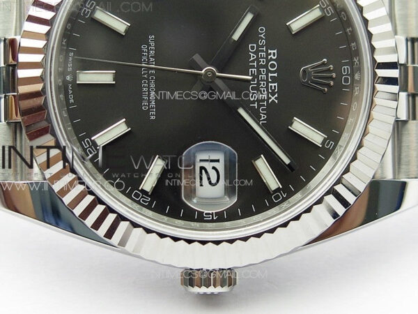 DateJust 41 126334 NTF 1:1 Best Edition 904L Steel Gray Stick Dial on Jubilee Bracelet VR3235 – Bild 10