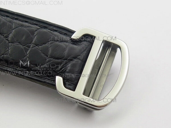 Tank Solo Ladies 28mm SS AF 1:1 Best Edition White Dial on Black Leather Strap Ronda Quartz – Bild 11