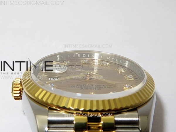 DateJust 36 SS 126233 904L SS/YG VSF 1:1 Best Edition Gold Fluted Dial Diamonds Markers on Jubilee Bracelet VS3235 – Bild 11