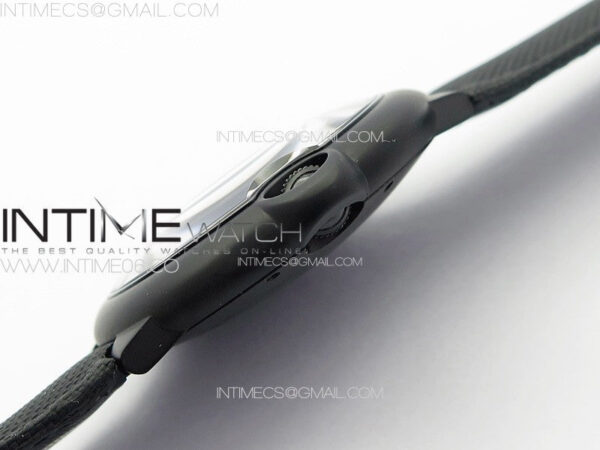 Ballon Bleu 42mm DLC K3F 1:1 Best Edition Black Texture Dial on Black Leather Strap A2824 – Bild 11