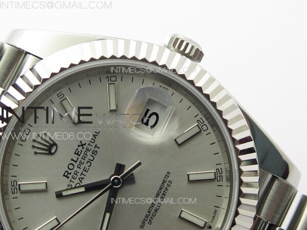 DateJust 41 126334 ZF 1:1 Best Edition 904L Steel Silver Dial Stick Marker on Jubilee Bracelet A2824 (Free Key Ring) – Bild 11