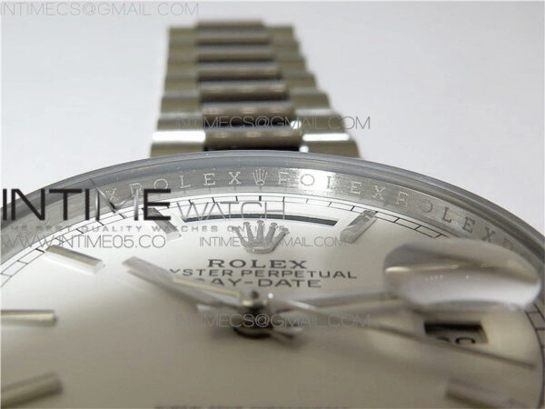 Day-Date 36 128239 SS BP Best Edition White Sticks Markers Dial on SS President Bracelet – Bild 11
