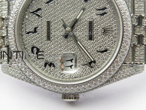 DateJust 41 126334 Full Paved Diamonds BP Best Edition Diamond Dial Arabic Markers on Jubilee Bracelet A2824 – Bild 10