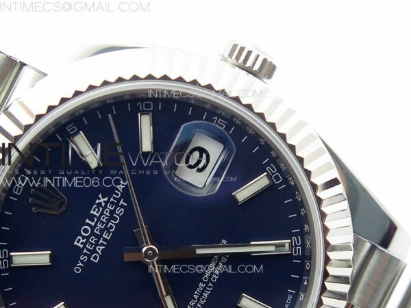 DateJust 41 126334 ZF 1:1 Best Edition 904L Steel Blue Dial Stick Marker on Jubilee Bracelet A2824 (Free Key Ring) – Bild 11